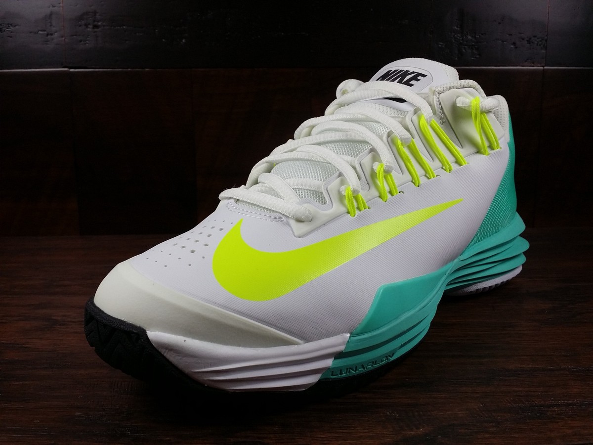 Nike Lunar Ballistec (White / Volt / HyperTurq) Tennis [631648-173