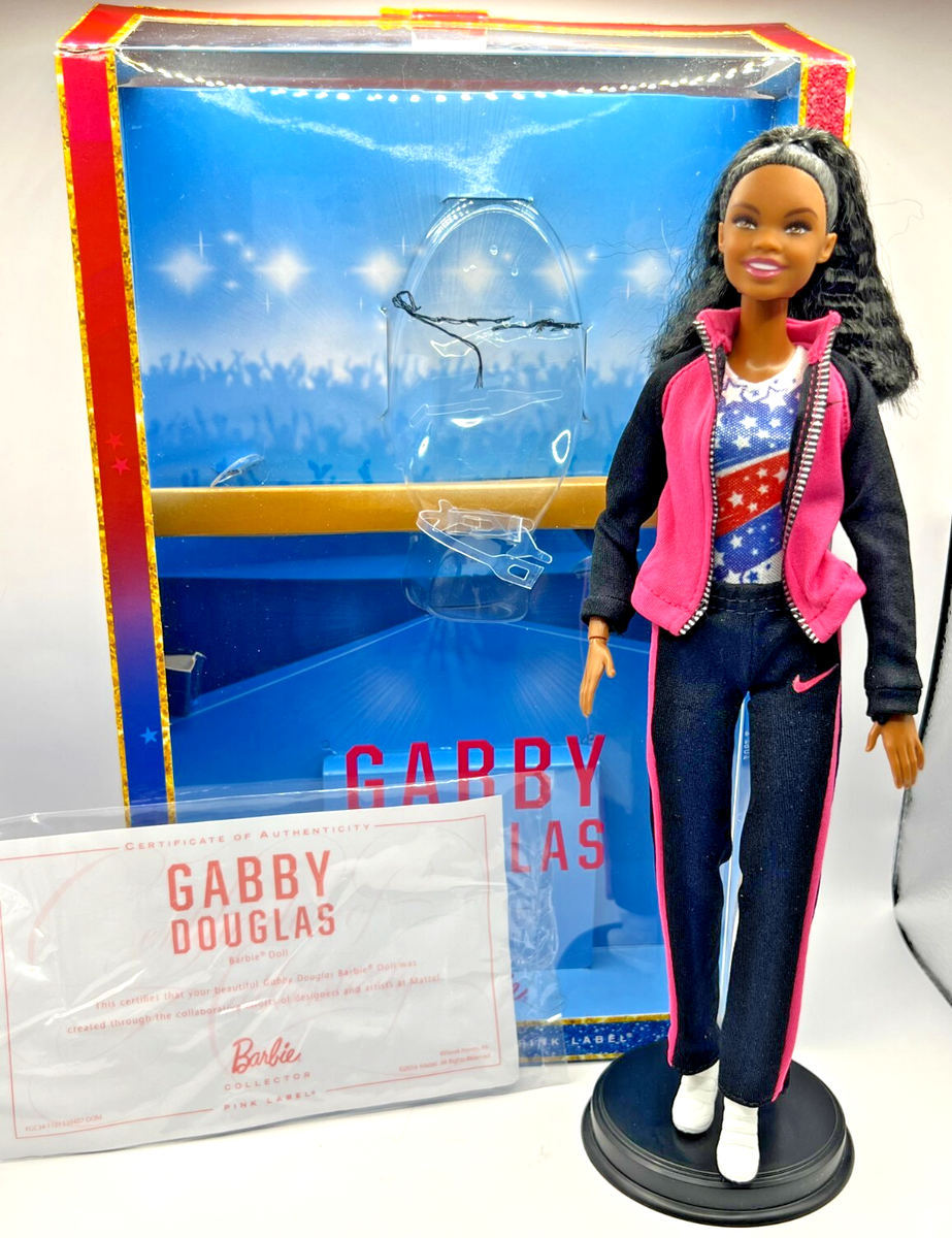 2016 Mattel Gabby Douglas Barbie Articulated Doll FGC34 Olympic