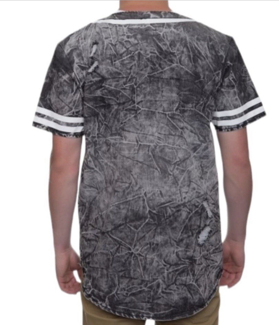 Bleecker & Mercer Major League Zip Denim Baseball Jersey