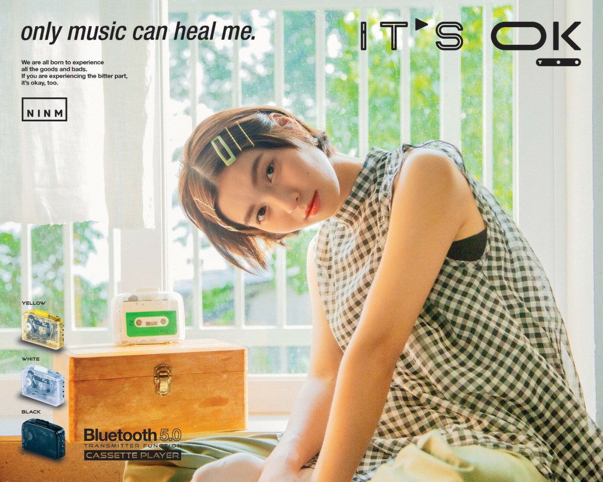 NINMLab IT'S OK TOO Bluetooth 5.0 Stereo Cassette Player Walkman