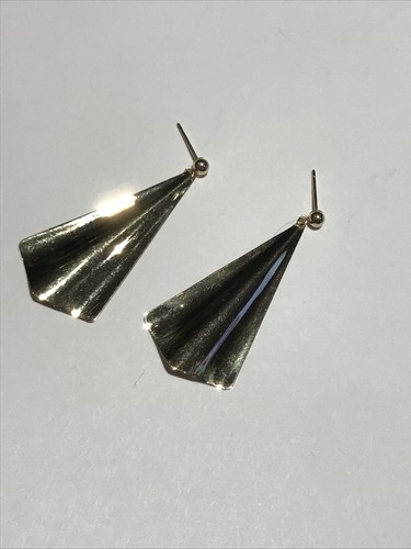 Pendientes colgantes vintage de oro amarillo de 14K estilo 1,9 gramos - Imagen 6 de 8