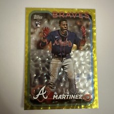 2024 Topps J.P. Martinez RC #685 Yellow Crackle /50 Atlanta Braves