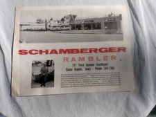 AMC Rambler Dealer BIG flyer Schamberger Cedar Rapids IA AMX Javelin Gremlin