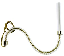 12" Crystal Rope Pattern Chandelier S-Arm Wired Attached Fix & Candelabra Gold