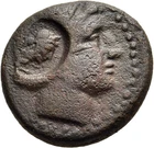 FITZ AIOLIS KYME Head of Amazon Kyme Countermark AE Coin 19mm 6.61g @NON723