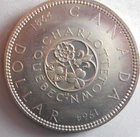 1964 CANADA DOLLAR - AU/UNC - Excellent Silver Crown Coin - Lot #A3