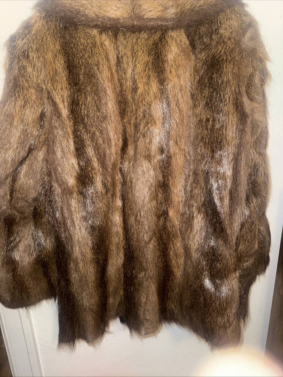 Vintage David Hochstein Custom Furrier Dayton Ohio Brown Fur Coat