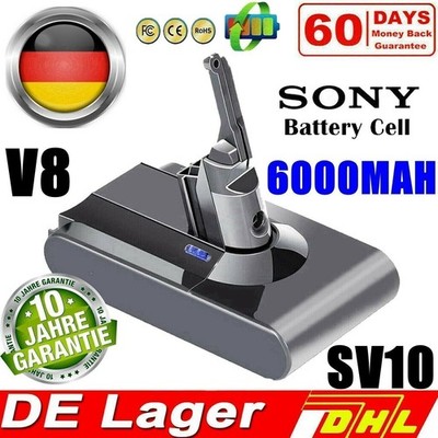 Für Dyson V8 6000mAh Li-Ion Akku 967834-02 SV10 Absolute Animal Motorhead Sony D