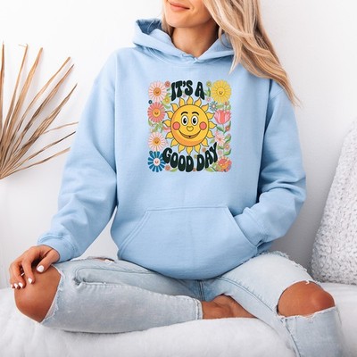 Its A Good Day Damen Hoodie Retro Sun Positive Vibes Geschenk für Sie