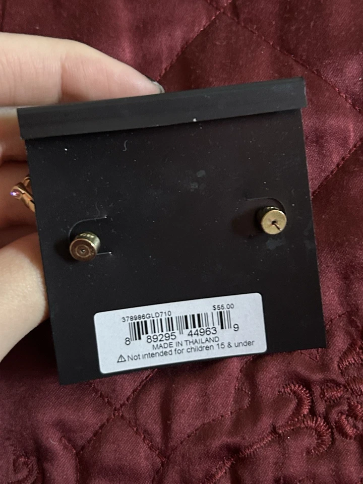 Pendientes colgantes Coach Chunk C-Link dorados accesorios de moda para mujer Foto 3 de 4