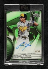 2025 Topps Chrome Black Green Refractor 30/99 Christian Yelich #CBA-CY Auto 12se