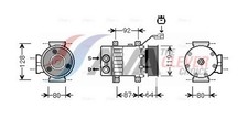 AVA Clever Choice Kompressor Klimaanlage JEAK047 für KJ KK JEEP CHEROKEE 2 TJ XJ