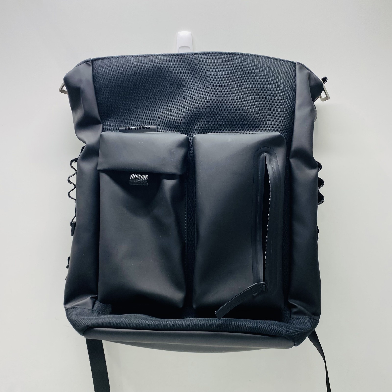 Rains Black Otaru Solid PU Polyester Adjustable S… - image 1