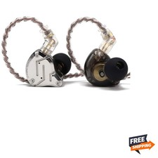 HiFi Wired 4BA 1DD Hybrid In-Ear Monitors with Detachable Cable  Mic - Black