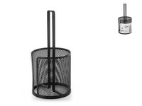H&H Porta-Rollenhalter Aus Metallnetz Schwarz 13,5X13,5X28 Cm