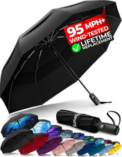 Strongest Windproof Travel Umbrella Compact, Superior Beautiful , Small, Wind