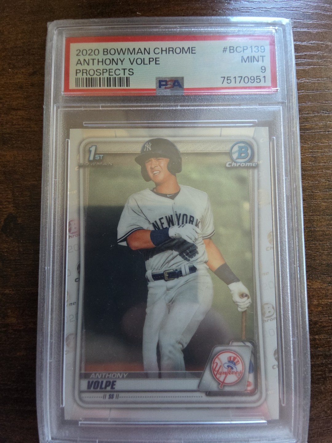 2020 Bowman Chrome Prospects Anthony Volpe #BCP-139 PSA 9 Yankees
