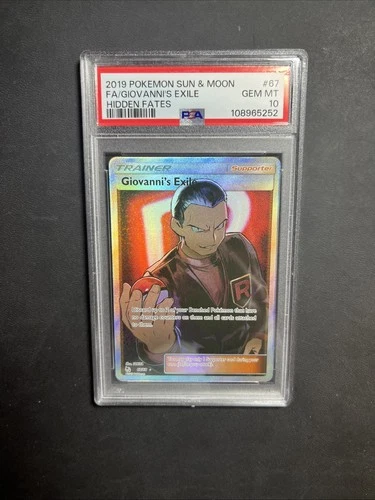 Pokemon TCG PSA 10 - Giovanni's Exile 67/68 - Hidden Fates Rocket - Gem Mint 10