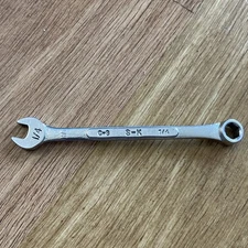 Vintage S-K SK Made In USA SAE 1/4” 6 Point Box End Combination Wrench 1/4" Inch