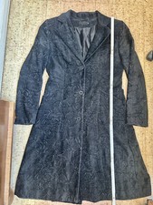 Mantel, schwarz, Brokat-artig, tailliert, Gr. L/XL siehe Maße