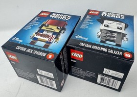 Lego Brickheadz 41593 41594 POTC Caption Jack Sparrow & Armando Salazar Lot NEW
