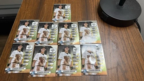 Konnor Griffin Topps 2024 Bowman Draft Night Chrome #BDN-2 Pirates 9 Total Cards