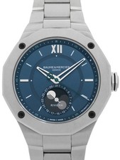BAUME & MERCIER Baume & Mercier Riviera MOA10682 Blue Men's Used Watch #21025