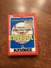 1986 KayBee Toys Young Superstars of Baseball 33 Glossy Card Set
