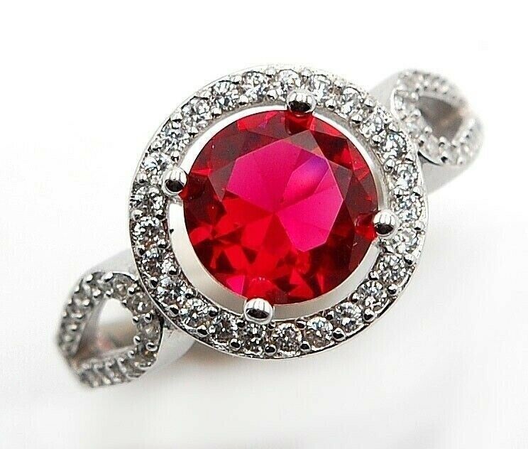 3CT Heat Treated Rubellite Tourmaline 925 Sterling Silver Ring Sz 8 U1-5