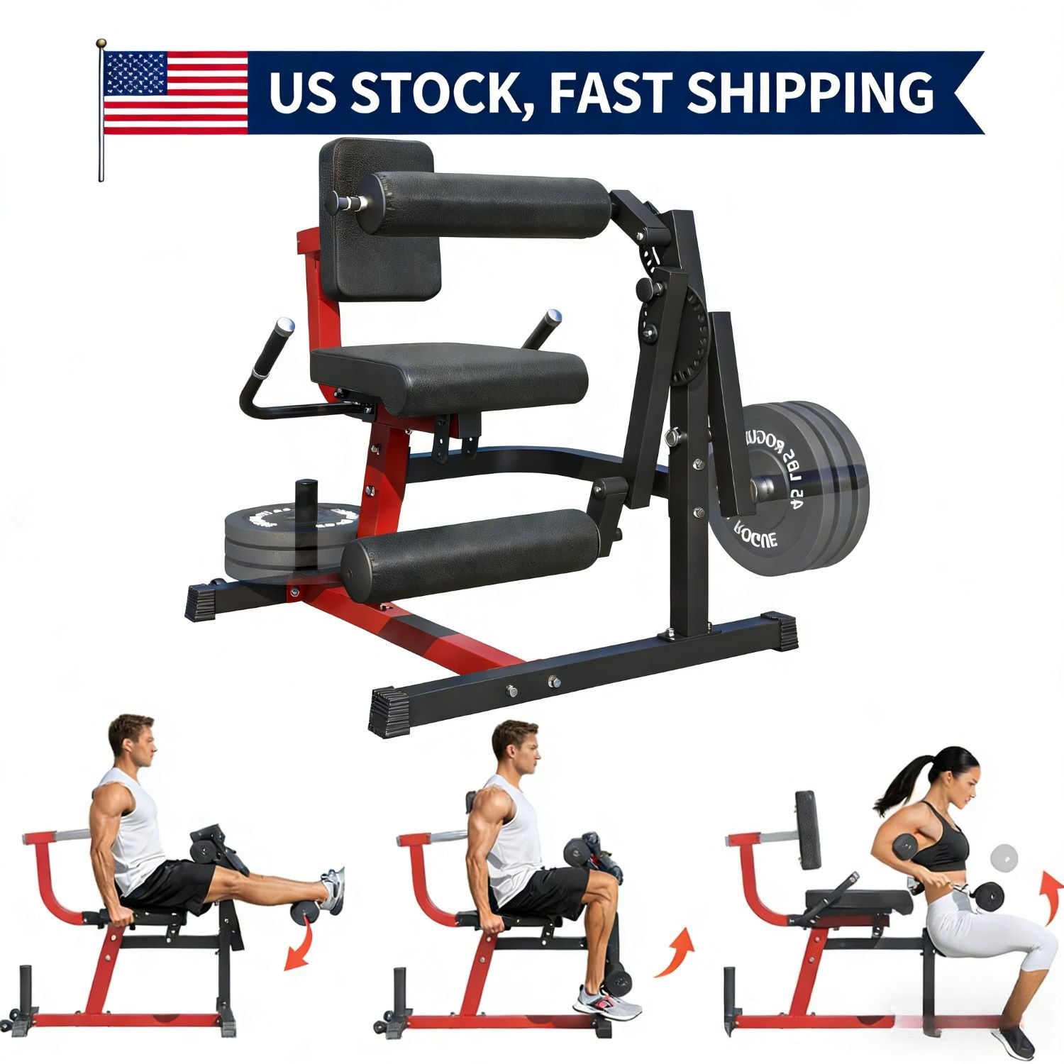 Leg Extension Curl Lower Body Workout Machine Adjustable Leg Rotary Extension