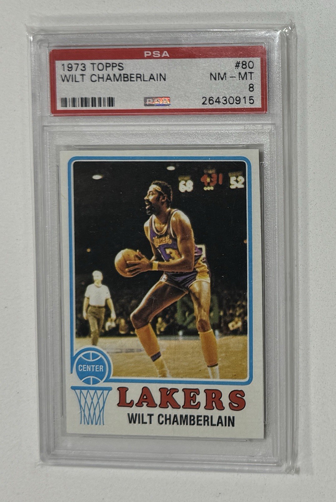 1973 Topps Wilt Chamberlain PSA 8 Lakers #80