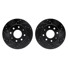 For Mitsubishi Lancer 02-07 R1 Concepts Drilled & Slotted Front Brake Rotor Set