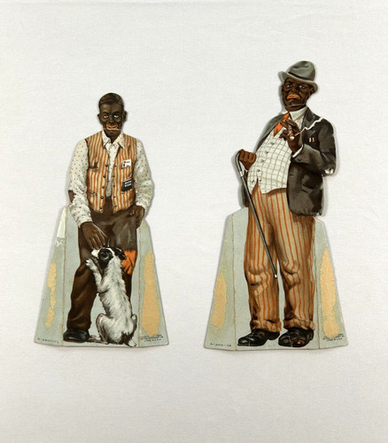 2 Rare Amos 'N' Andy Pepsodent Advertising Standup Cut-Outs from 1930