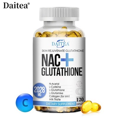 Glutathione Skin Whitening Anti Agin Acne Scar Dark Spot Remover 120 Softgels