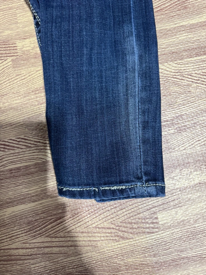 Daytrip Aries Jeans Womens Sz 27 Blue Embroidered Low Rise Skinny Cropped Denim - Image 4 of 4
