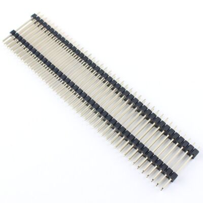 1Pcs 2.54mm 2x40 Pin 80Pin Male Double Insulator Header Strip L= 25mm #D4