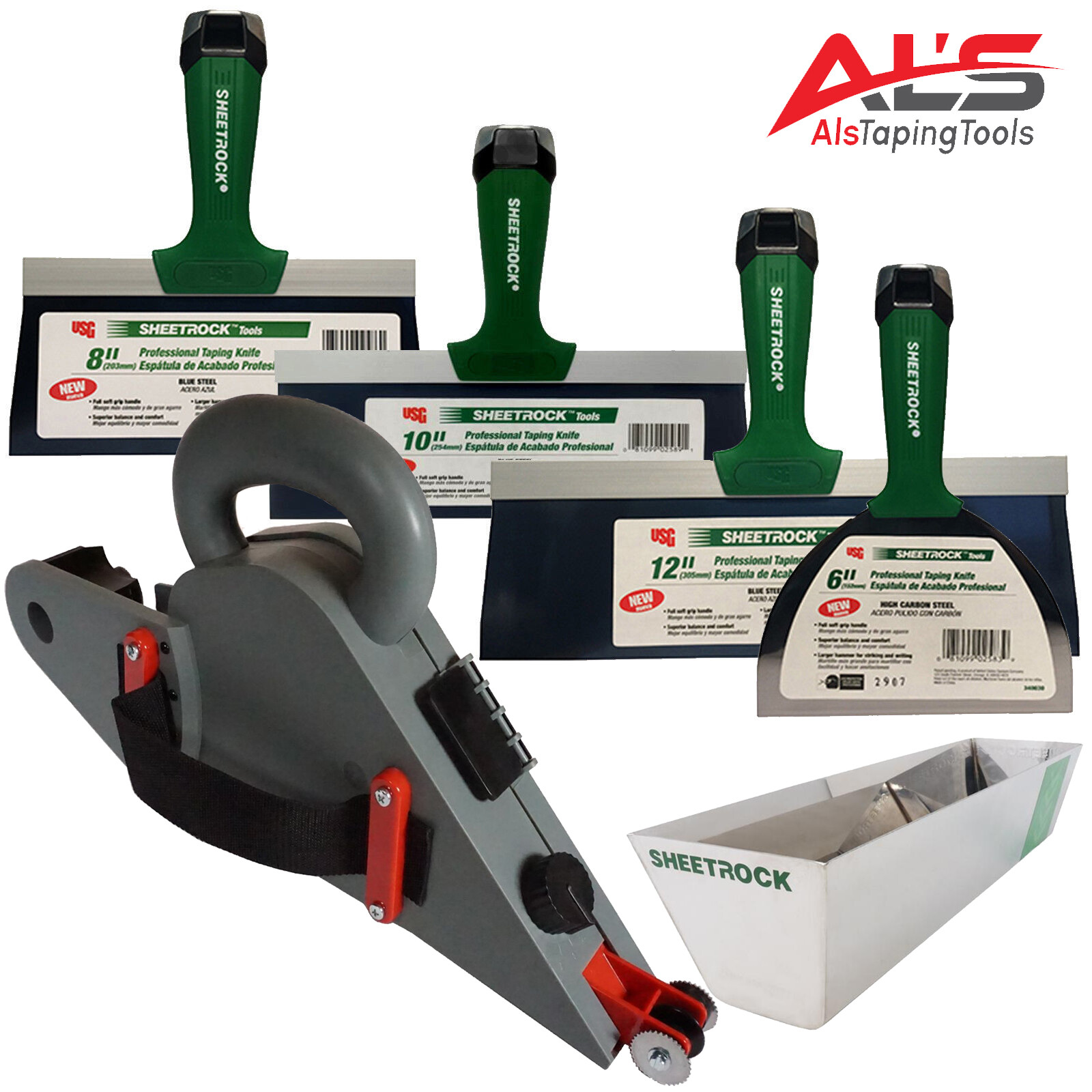 Homax Banjo Drywall Taper Tool w/Sheetrock Mud Pan, Pro Sheetrock