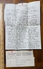 Vtg 1945 letter American Red Cross Christmas Cpl R JoDon Camp Patrick Henry VA