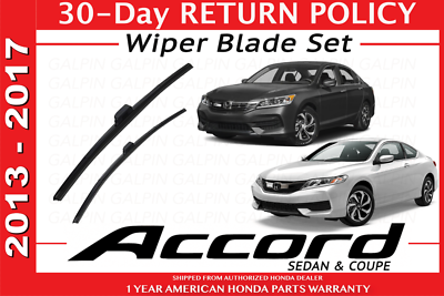 NEW GENUINE HONDA ACCORD WIPER BLADE SET 2013-2017 76620-T2F-A01