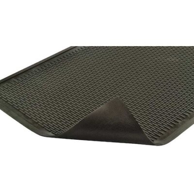 Condor 6Lup2 Entrance Mat, Rubber, 1/4 In Thick, Black, 3 Ft X 5 Ft