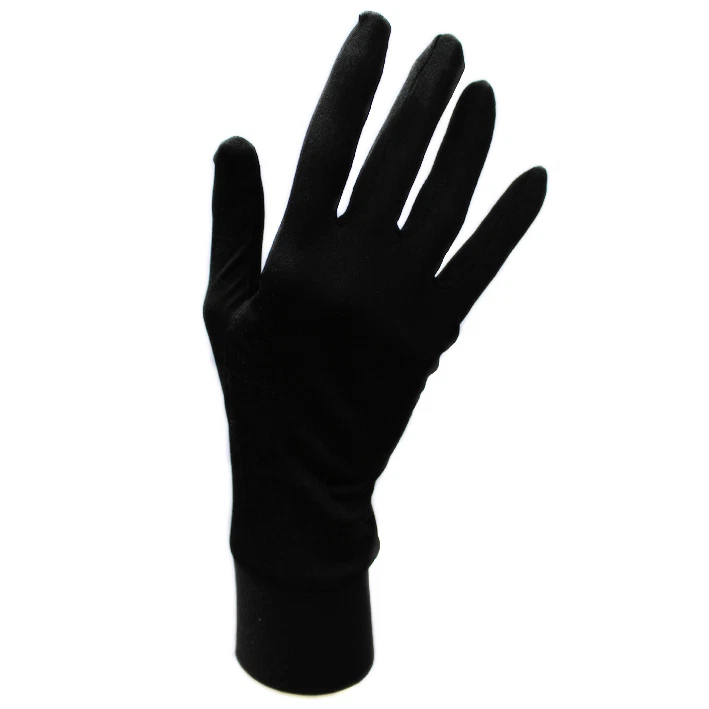 Jasmine Silk Pure Silk Liner Gloves Thermal Ski Inner Gloves BLACK