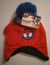 Spider-Man Red,Black,Blue Hat/Beanie Mittens Toddler 2T-4T NWT