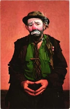 Emmet Kelly as Weary Willie, World Famous Clown At Ringling Bros Postcard