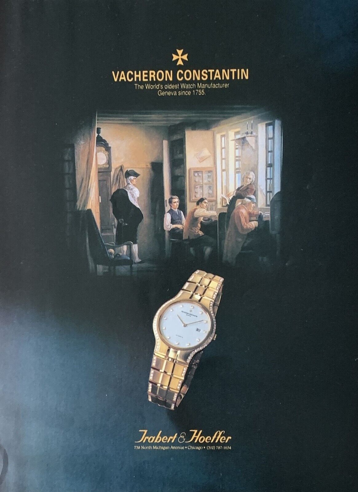 1990 VACHERON CONSTANTIN World's Oldest Watch Manufacturer Vintage PRINT AD