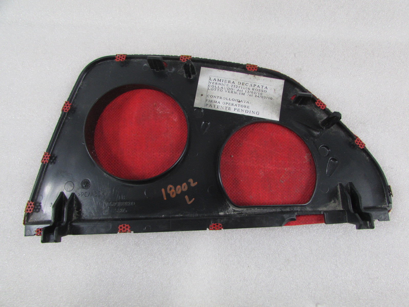 Ferrari California, LH Left Rear Speaker Cover, Red, Used, P/N 69789800