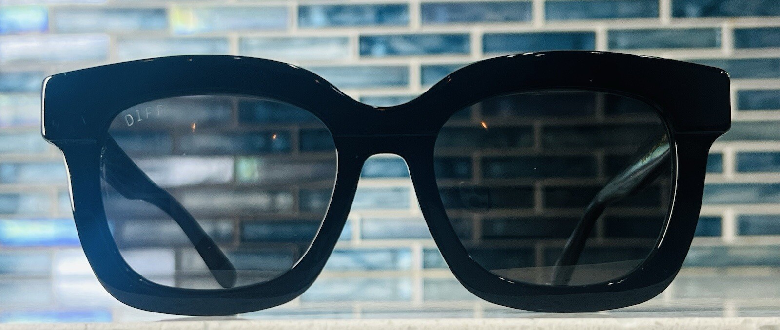 Designer Oversized DIFF CARSON Sunglasses Black F… - image 5