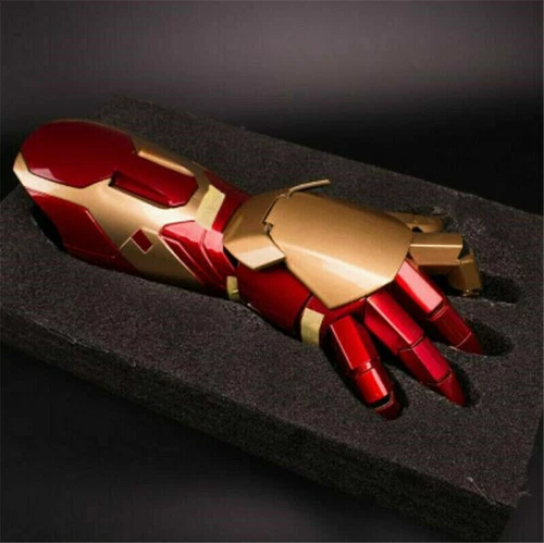 Iron Man MK42 Wearable Arm Hand Glove Palm 1:1 LED Sound Laser Fore Cosplay Gift - Picture 16 of 26
