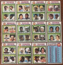 1979 Topps Football 12-Checklist "Value Set" - "Nicely Marked" !!