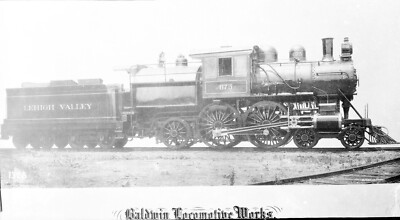 4DD564 RP/NEG 1910s? LEHIGH VALLEY RAILROAD 4-4-2 CAMELBACK LOCO