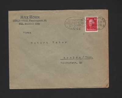 BERLIN, Briefumschlag 1927 Max Kohn Stempel 